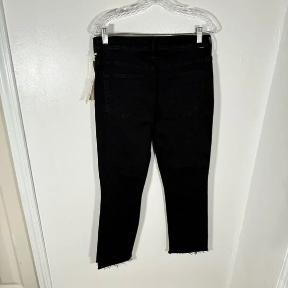 NWT MOTHER Insider Mid-Rise Crop Step Fray Jeans Not Guilty